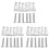 18 Pcs Electric Guitar Tremolo Bridge String Saddles Mount Adjust Conical Spring and Screws Silver 1