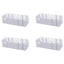4X Plastic Test Tube Rack for 30mm Tube, 21 Well, White,Detachable (21 Hole)