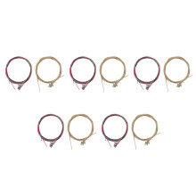 10 Sets of 6 Guitar Strings Replacement Steel String for Acoustic Guitar Guitar Changing Tool