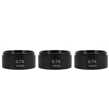 3X WD120 0.7X Microscopio Estéreo Trinocular Lente Objetivo Auxiliar Lente Barlow Rosca de 48 mm