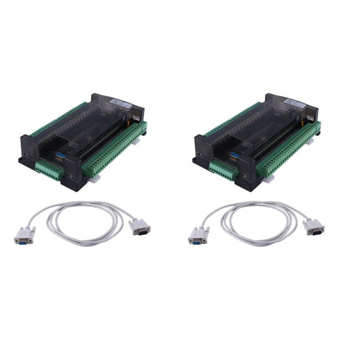 2X LE3U FX3U 48MT RS485 RTC(Real  Clock)24 Input 24 Transistor Output 6 Analog Input 2 Analog Output Plc Controller