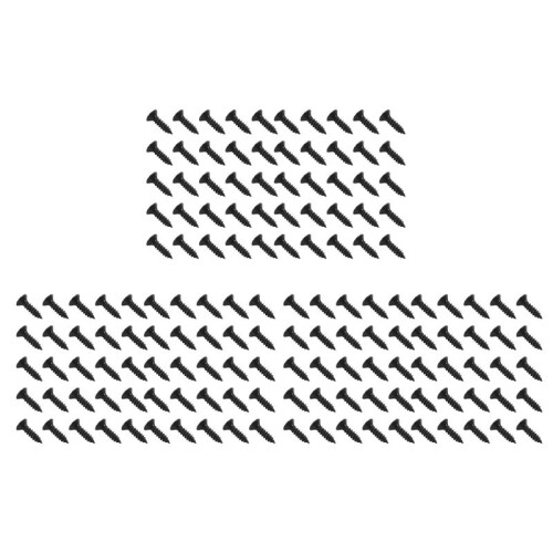 150Pcs Pickguard Screws 3MM for  Strat Style Guitar(Black)