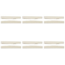 6 String Acoustic Bone Bridge Guitar Slotted Saddle Guitar Parts(Pack of 12)