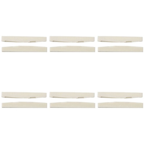 6 String Acoustic Bone Bridge Gitarre Schlitzsattel Gitarrenteile (12Er Pack)