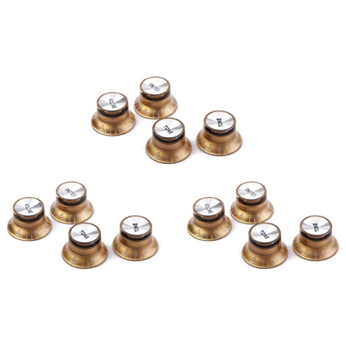 12 Pcs Speed Control Knobs 6 Tone 6 Volume for  LP SG Guitar Golden Knobs Guitar Accessories