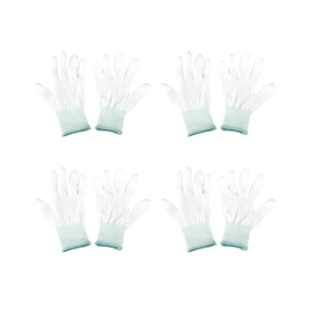 4 Pair Esd Pc Computer Working Anti-Skid Anti Skid Anti-Static White Gloves New 4713268565889