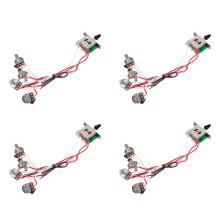 4X Pots for Strat Guitar PreWired 1 Volume 2 Tone Control 5 Way 3-500K Pot