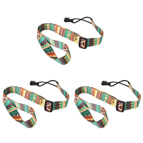 3X Justerbar Mjuk Polyester Gitarr Ukulele Gitarr Akustisk Bas Axelrem BäLtesband Krokband 1