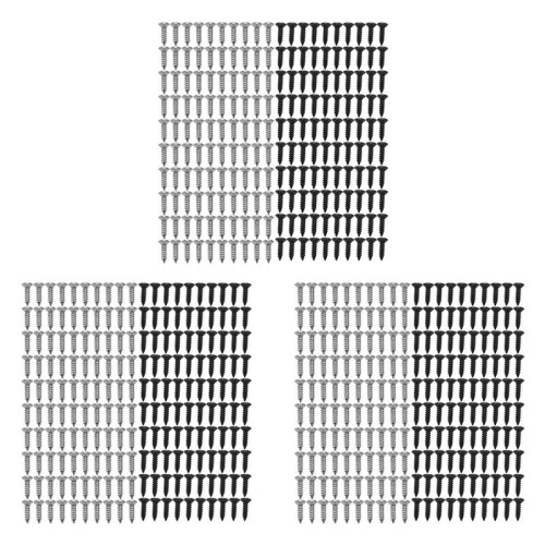 600 Pezzi Basso e Chitarra Pickguard Viti di Montaggio Scratch Plate, Silver And Black