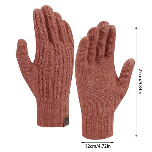 Winterstrickhandschuhe Unisex Warm Einfarbig 1