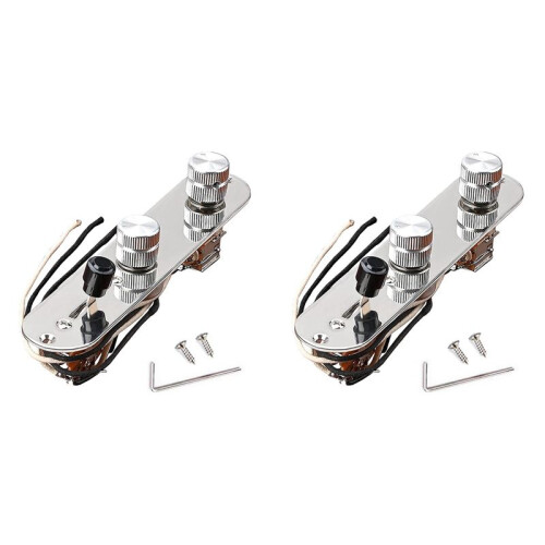 2X Prewired Guitar Control Plate,Loaded 3-Way Blade  Push Pull Potentiometer Excellent CTS Pot Speed Knobs