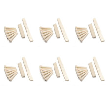36 Brostift + Sadel + Brosadel Bone / Bone Akustisk Gitarr Vit