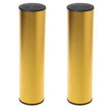 2X Professional Stainless Steel Cylinder Sand Shaker Rhythm Musical Instruments Percussion for Band Accompaniment,Golden