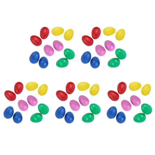50-Pack Plastic Percussie Muziekinstrument Speelgoed Eier-Maracas Shakers