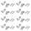 16 Pcs Electric Guitar Roller String Tree String Retainer - Silver 1