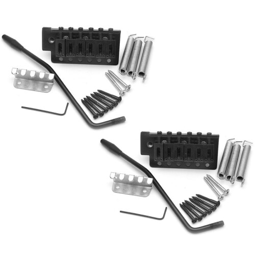 2Set 52,5 mm Gitarr för STRATOCASTER Tremolo Bridge Set för  Strat Squier Elgitarrbyte, Svart