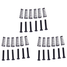 18 Pcs Electric Guitar Tremolo Bridge String Saddles Mount Adjust Conical Spring and Screws Black