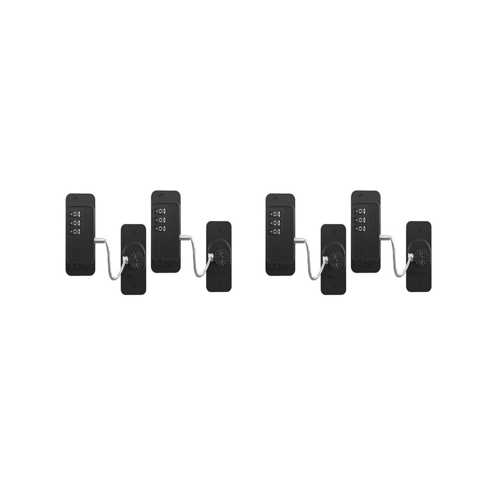 Refrigerator Lock (4 Pack), Heavy Duty Combination Fridge Lock Child Safety Cabinet Lock Strong Non-Marking Adhesive 6033875172033
