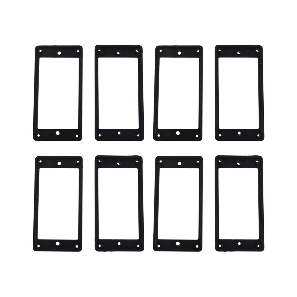 8Pcs Flat Humbucker Pickup Mounting Ring Frame Abs For Electric Guitar 4712143547392