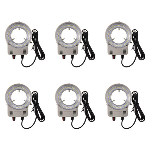 6X 48 LED Industrial Microscope Camera Light Source Ring Lamp Light  Lamp Adjustable Brightness USB Interface 1