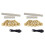 12X Acoustic Guitar String End Nut Bridge Saddle Abalone Pins Replacements Set (Brass Pins & Bone Saddle Nut) 1