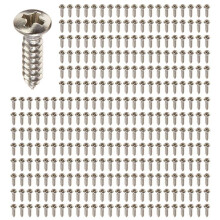 500 Pcs Guitar & Bass Pickguard Screws for Strat & Tele,Silver
