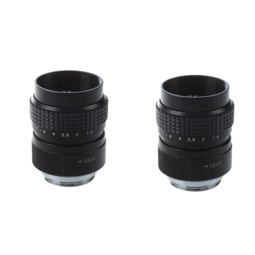 2X Black 25mm F1.4 CCTV Lens