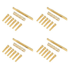 24PCS de Selle et Ecrou de Pont en Laiton de Pieces de Rechange pour Guitare Acoustique