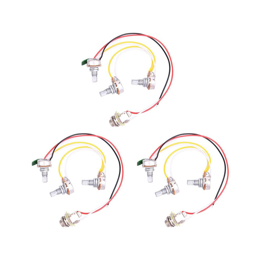 3 Set Of Jb Bass Guitar Wiring Harness-Prewired With 3-500K Pots 6033206351472