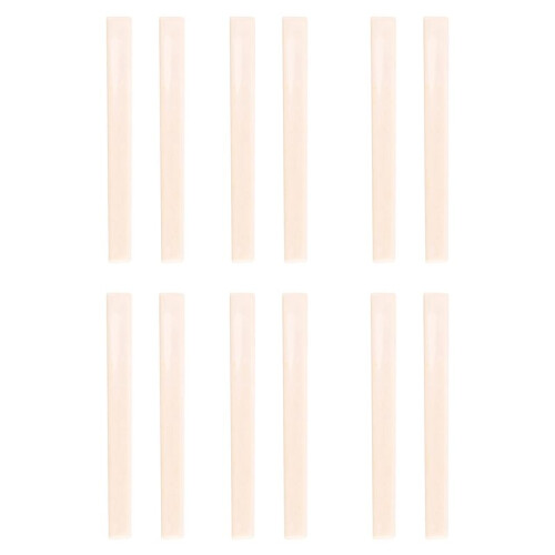 12 Pcs Spare Part Beige Plastic Bridge Saddle Nut for Classical Guitar