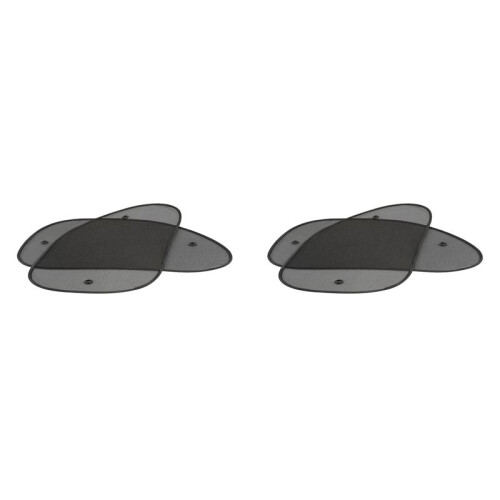 4 Pcs Car Window Sun Shade Visor Screen UV Protection Kids Rear Side Shield Black