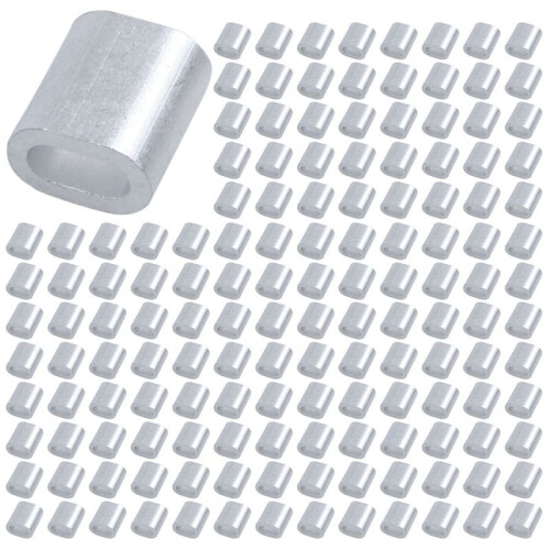 2 mm Aluminium med Dubbla HåL VajerkläMma 800 St