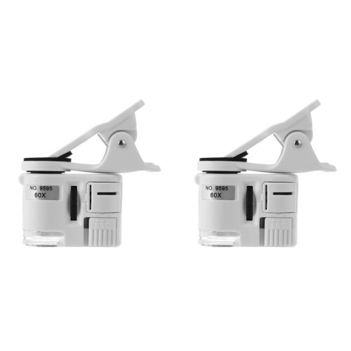 2X Universal 60X  Camera with LED Light ABS Phone  Pocket Microscope Portable for Mobile Smartphones