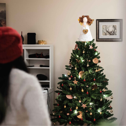 Décoration de sapin de Noël fée ange en peluche 1 pièce 2