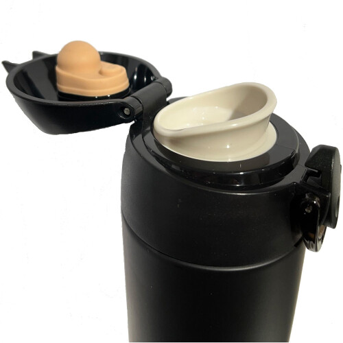 Stahl-Thermosbecher 0,5L mattschwarz 1