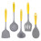 1Set Assorted Color Silicone Kitchen Utensils Set Nonstick Cooking Tools with Hanging Hook 5