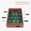 4-Row Table Soccer, 2 Balls, 34.2x21.4x6.8cm 7