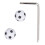 4-Row Table Soccer, 2 Balls, 34.2x21.4x6.8cm 16