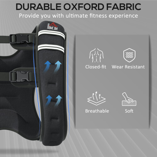 Homcom HOMCOM 8KG Weighted Vest with Adjustable Straps, Pocket, Reflective Strips 2