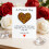 Valentinsdagsgavekort med glitterhjerte og 4