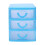 Drawer Type Storage Box Mini Translucent Drawer Type Plastic Storage Box（Blue 3 Layers） 3