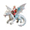 2D acryl kerstman motorfiets ornament (1 stuk) 6