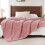 Milchfarbene Samt-Fleece-Decke, 229 x 229 cm 5