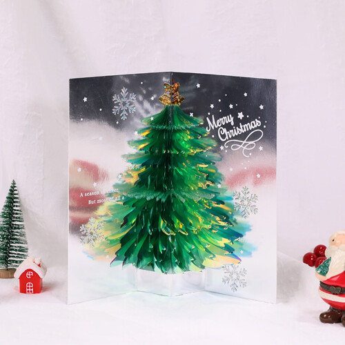 Christmas Tree Greeting Card Multi-Purpose Paper 10 pcs 2