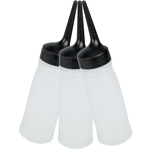 3pack Squeeze Bottle Hair For Salon Use With Transparent Design