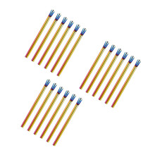 18Pcs Reusable Metal Spoon Straws Multi Color Coffee Milk Tea Stirring