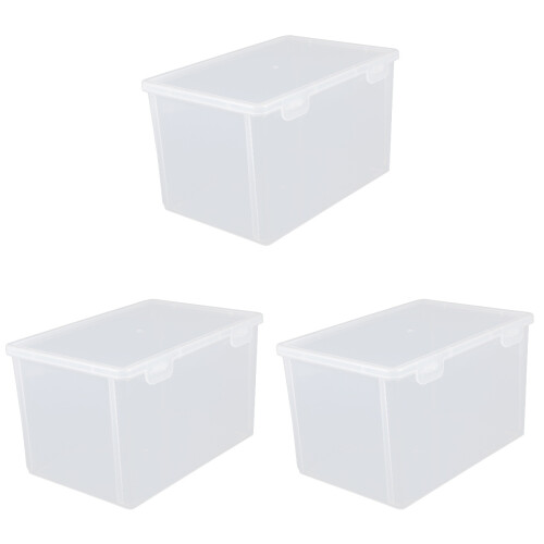 3Pcs Fridge Sealing Box Clear Food Holder Kitchen Storage Container