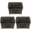 3Pcs Dark Brown Plastic Mini Pirate Treasure Boxes Jewelry Storage 1
