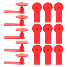 400Pcs Watermelon Red Cattle Ear Tags Durable Plastic for Livestock Id