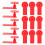 400Pcs Watermelon Red Cattle Ear Tags Durable Plastic for Livestock Id 1